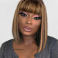 Put On and Go Realistic Glueless P4/27 Straight Bob Short Wig 100% Human Hair