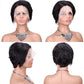 8.21 L Part 13*4*1 Lace Pixie Wig Human Hair For Women Glueless Wig(8inch)