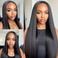 8.18Pre-Plucked Bone Straight Glueless 4*4 Closure Undetectable HD Lace Long Wig 100% Human Hair