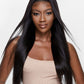8.18Pre-Plucked Bone Straight Glueless 4*4 Closure Undetectable HD Lace Long Wig 100% Human Hair