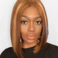 8.21 Ombre Short Bob HD Highlight P4/27 4*4 Closure Lace Glueless Lace Wigs Human Hair Pre  Plucked with Baby Hair Human Hair