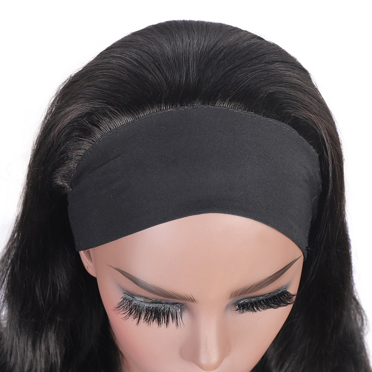 Headband Wig Body Wave 100% Human Hair Wigs Glueless None Lace Front Wigs