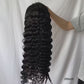 Breathable Loose Wave T Part HD Lace Glueless Mid Part Long Wig 100% Human Hair