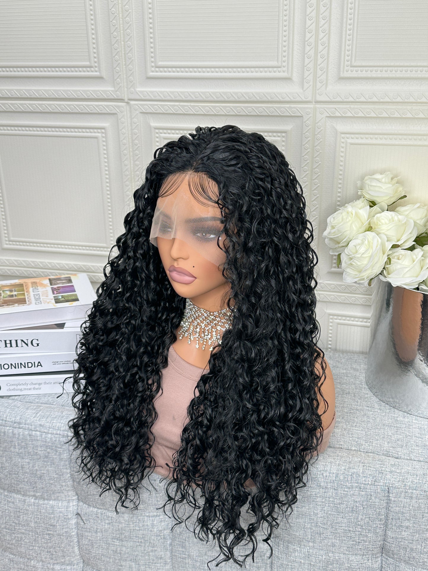 Bohemian Curly T Part HD Lace Glueless Pre-Plucked 26" Blended Nice Wig