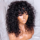 Curly Wigs Human Hair Glueless Wigs Water Wave None Lace Front Wigs Short Curly Bob Wigs