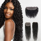 1PC Deep Wave Curl 100% Remy Human Hair Bundle Natural Color HD Lace Frontal Closure Bundles
