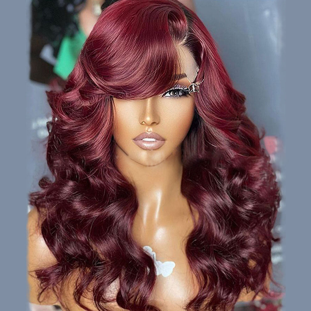 HD Lace 99J Body Wave 13*4 Frontal Human Hair Pre Plucked