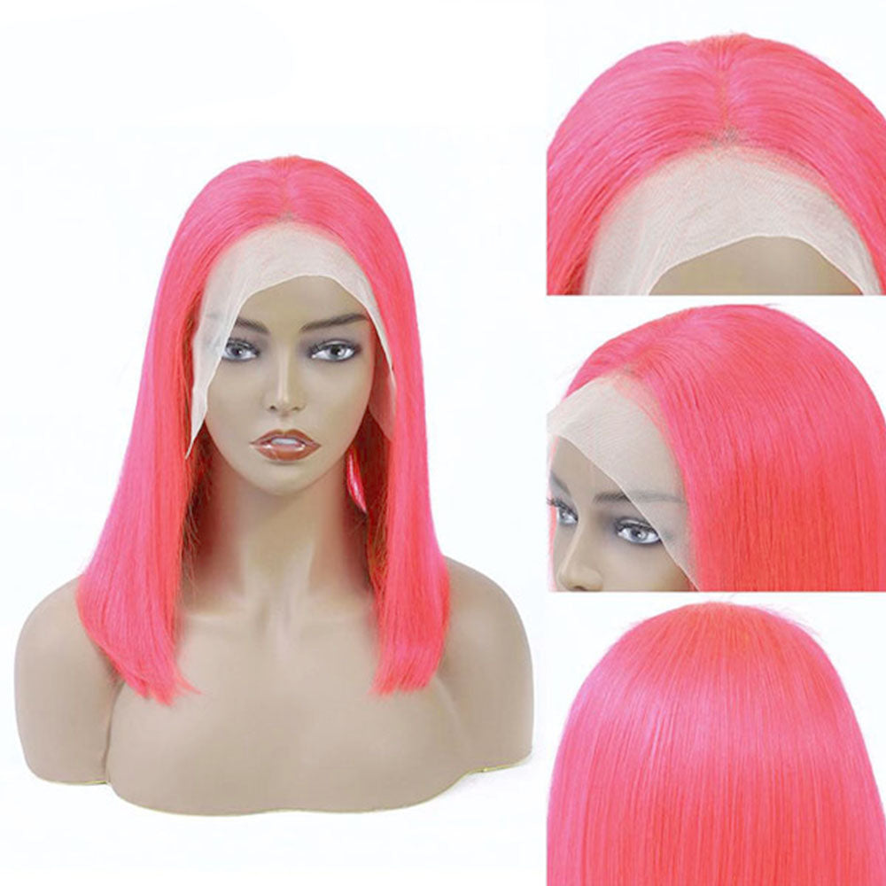 8.21  2 Color Bob Wig Human Hair Pre Plucked Short Bob 13*4 Lace Front Wig Pre Plucked Glueless HD Lace Wig