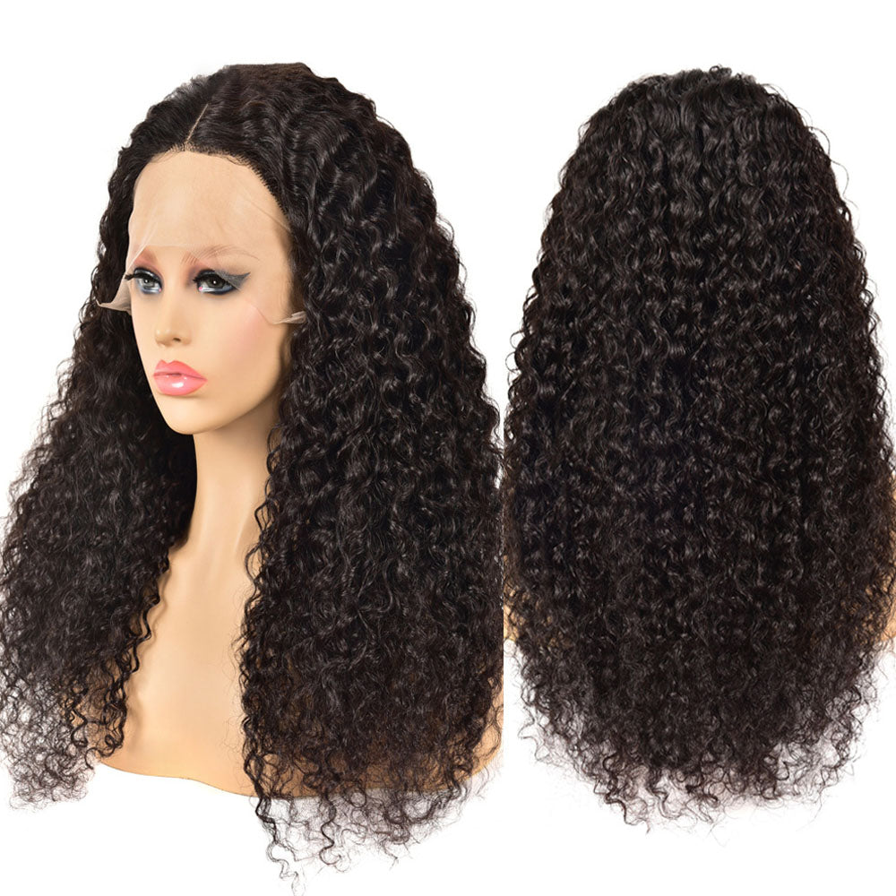8.22 13*4 Lace Front Wig Human Hair 13x4 Deep Wave Natural Black Lace Front Wigs Human Hair 150% Density Frontal Wig Pre Plucked With Baby Hair