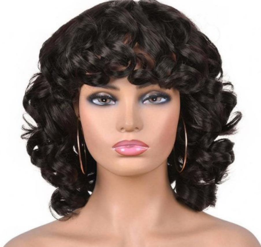 2 Wigs Sale Natural Black Blended Hair
