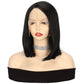 Short Straight T Part 13*4*1 Lace Pre Plucked Blend Wig 12ich