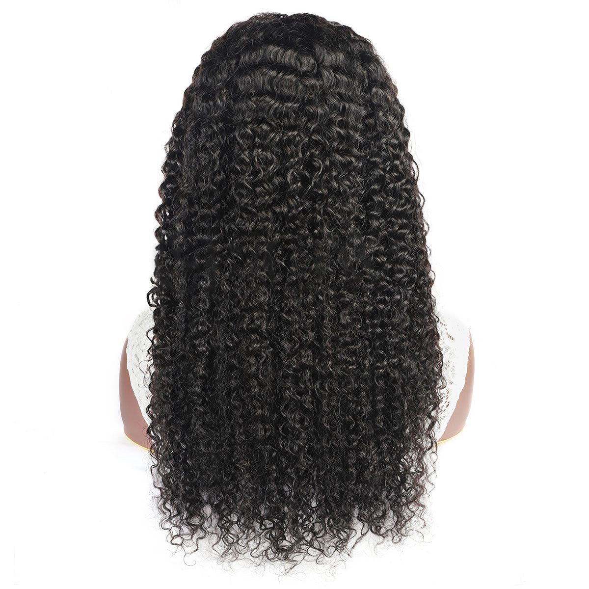 Curly-Headband Deep Wave Glueless None Lace 100%Human Hair Wigs Natural Color