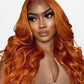 9.7 Glueless Loose Orange 13*4 Lace Pre Plucked 100% Human Hair