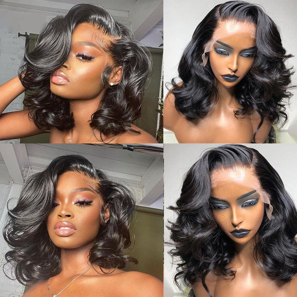 Loose Wave Bob 4*1 T Part Lace Pre Plucked Glueless Human Hair Wig