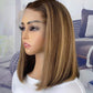 P4/27 Highlight Color Straight Bob Pre Plucked Glueless Wig 100% Human Hair HD Lace 13*4 Frontal  Wig