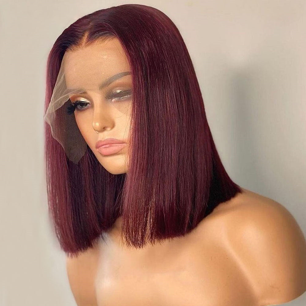Straight Bob Pre Plucked Glueless Wig 100% Human Hair HD Lace 13*4 Frontal  Wig
