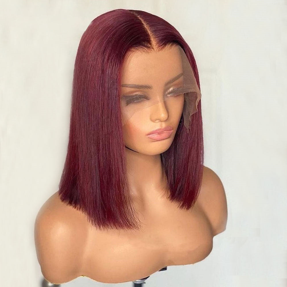Straight Bob Pre Plucked Glueless Wig 100% Human Hair HD Lace 13*4 Frontal  Wig