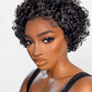 Short Curly Pixie Cut 13X1 HD Lace Front Wigs Human Hair Plucked Wigs for Women (8 Inch,1B/99J)