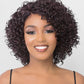 Women Wig Human Hair Blend Wig Deep Wave Wig With Bangs