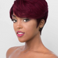 4 Color Short Wigs Pixie Cut Wigs With Bangs 100%Human Hair Short Black Wigs for Women