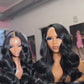 9.7 Loose Body Wave 4*4 Closure HD Lace Pre-Plucked Glueless Mid Part Long Wig 100% Human Hair