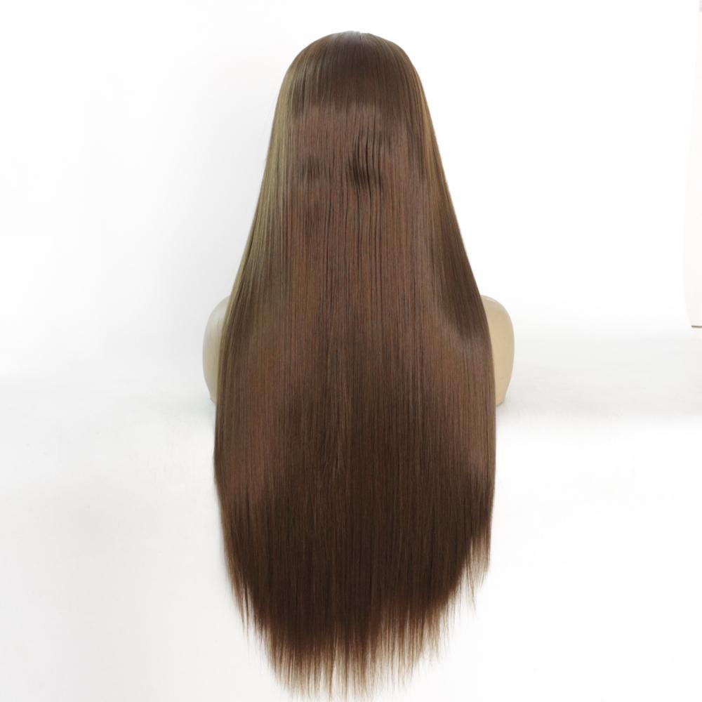Bone Straight Frontal 13*4 Lace Pre Plucked HD Lace blend wig 24inch