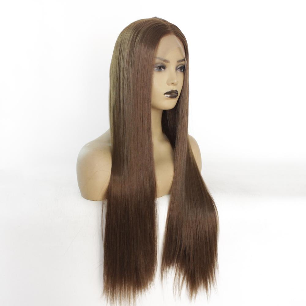 Bone Straight Frontal 13*4 Lace Pre Plucked HD Lace blend wig 24inch