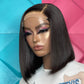 Super Natural 5*5 Closure Glueless HD Lace Bob Wig 100% Human Hair