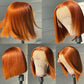 Beginner Friendly Glueless Juicy Orange Short Bob Blended Wig | Upgraded 2.0