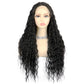 Long Curly T Part HD Lace Natural Black 26" Blended Glueless Pre-Plucked Nice Wig