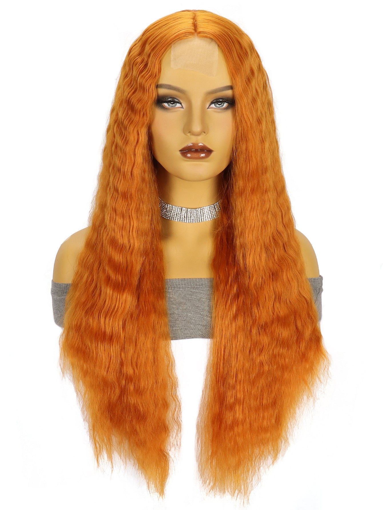 Breathable Deep Wave 4*2 HD Lace Skin 26-Inch Blended Glueless Nice Wig