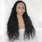 Pre-Plucked Natural Black Deep Curly HD Lace Long Wig 100% Human Hair
