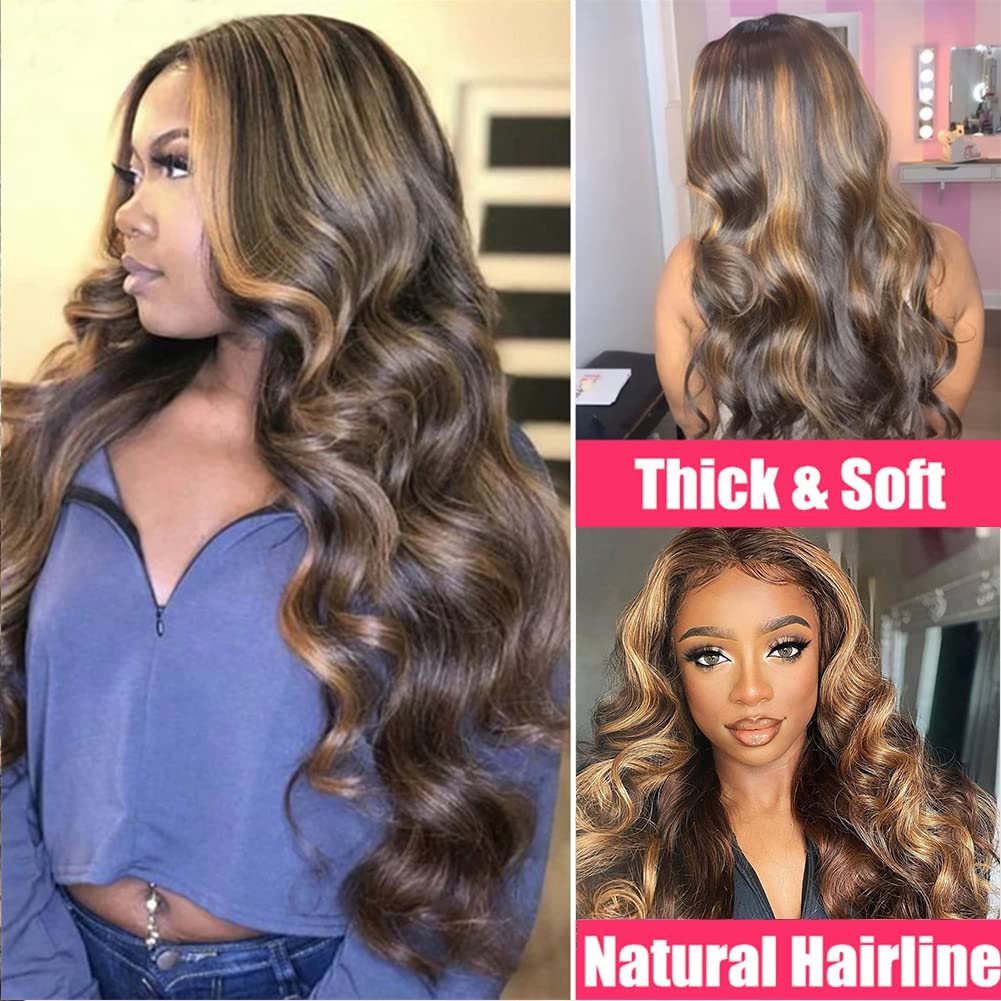 9.7 Highlight 13x4 Lace Front Pre Plucked 20'' 100% Pure Human Hair