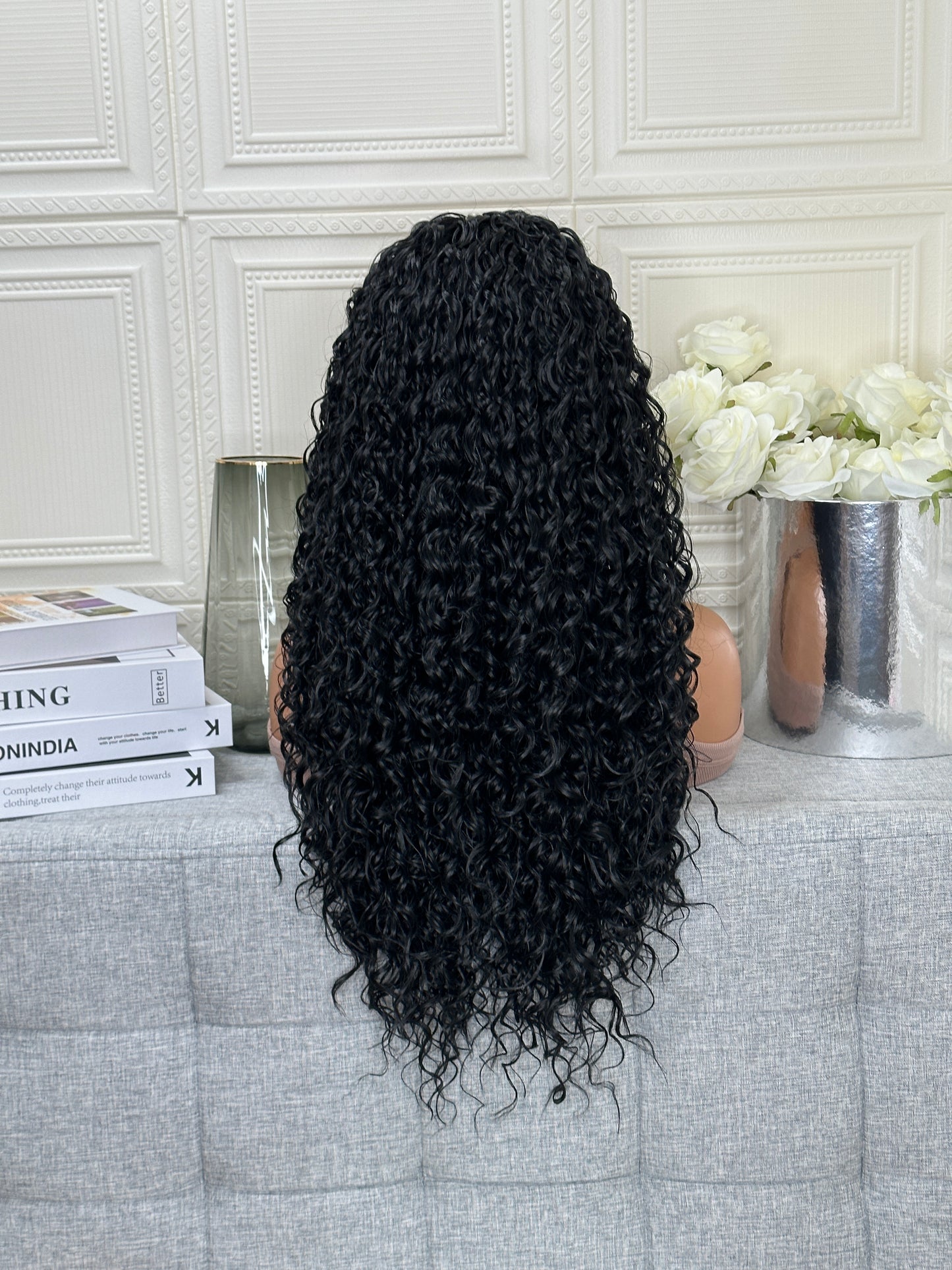 Bohemian Curly T Part HD Lace Glueless Pre-Plucked 26" Blended Nice Wig