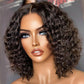 Super Bob Bohemian Curly 4*4 Closure Lace Glueless Short Wig 100% Human Hair